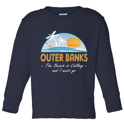 OBX With Funny Slogan for The Outer Banks Toddler Long Sleeve Shirt