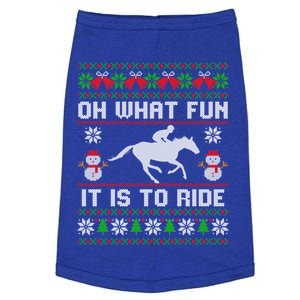 Oh What Fun It Is To Ride Horse Ugly Santa Christmas Funny Gift Doggie Tank