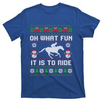 Oh What Fun It Is To Ride Horse Ugly Santa Christmas Funny Gift T-Shirt