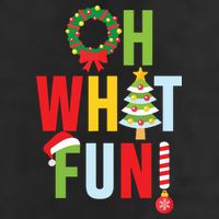 Oh What Fun Christmas With Wreath And Tree Cool Comfort Performance Bucket Hat