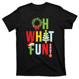 Oh What Fun Christmas With Wreath And Tree T-Shirt