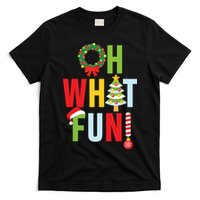 Oh What Fun Christmas With Wreath And Tree T-Shirt