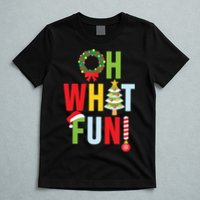 Oh What Fun Christmas With Wreath And Tree T-Shirt