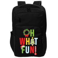 Oh What Fun Christmas With Wreath And Tree Impact Tech Backpack