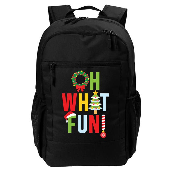Oh What Fun Christmas With Wreath And Tree Backpack