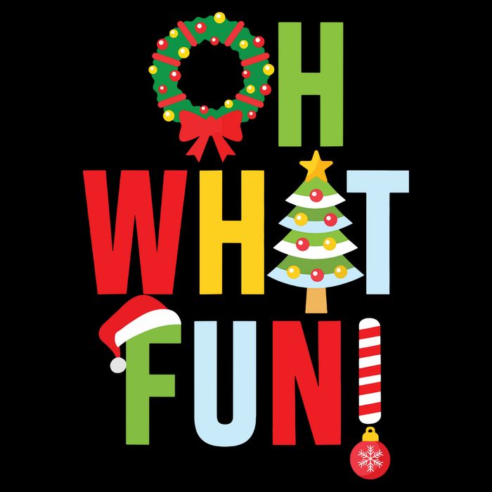 Oh What Fun Christmas With Wreath And Tree Sustainable Bucket Hat
