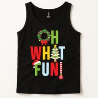 Oh What Fun Christmas With Wreath And Tree Tank Top