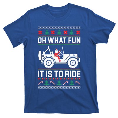 Oh What Fun  4x4 Offroad SUV Ugly Christmas Sweater T-Shirt