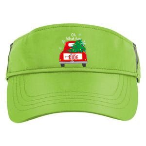 Oh What Fun It Is To Ride Christmas Tree Red Truck Xmas Cool Gift Adult Drive Performance Visor