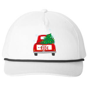 Oh What Fun It Is To Ride Christmas Tree Red Truck Xmas Cool Gift Snapback Five-Panel Rope Hat