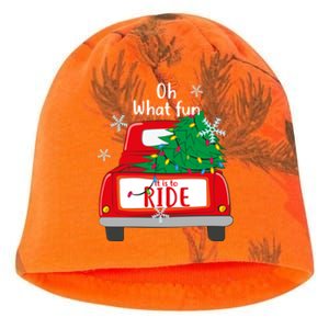 Oh What Fun It Is To Ride Christmas Tree Red Truck Xmas Cool Gift Kati - Camo Knit Beanie