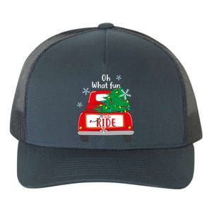 Oh What Fun It Is To Ride Christmas Tree Red Truck Xmas Cool Gift Yupoong Adult 5-Panel Trucker Hat