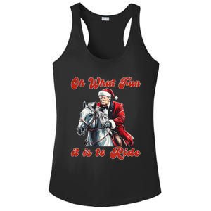 Oh What Fun It Is To Ride Humorous Trump Christmas Ladies PosiCharge Competitor Racerback Tank