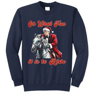 Oh What Fun It Is To Ride Humorous Trump Christmas Sweatshirt