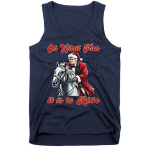 Oh What Fun It Is To Ride Humorous Trump Christmas Tank Top