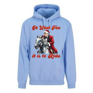 Oh What Fun It Is To Ride Humorous Trump Christmas Unisex Surf Hoodie