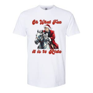 Oh What Fun It Is To Ride Humorous Trump Christmas Softstyle CVC T-Shirt