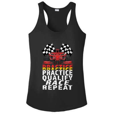 Open Wheel Formula Racing Car Practice Qualify Race Vintage Ladies PosiCharge Competitor Racerback Tank