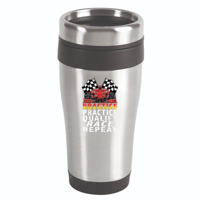 Open Wheel Formula Racing Car Practice Qualify Race Vintage 16oz Travel Tumbler