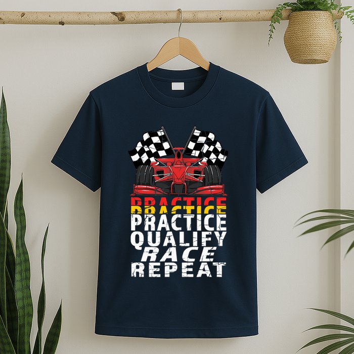 Open Wheel Formula Racing Car Practice Qualify Race Vintage T-Shirt