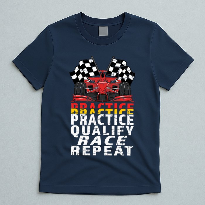 Open Wheel Formula Racing Car Practice Qualify Race Vintage T-Shirt