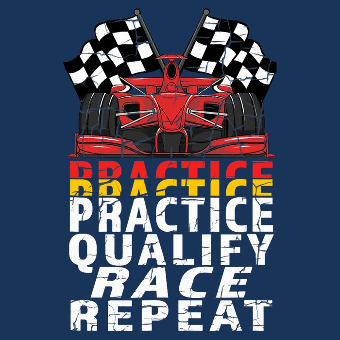 Open Wheel Formula Racing Car Practice Qualify Race Vintage T-Shirt