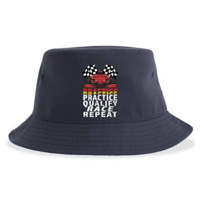 Open Wheel Formula Racing Car Practice Qualify Race Vintage Sustainable Bucket Hat