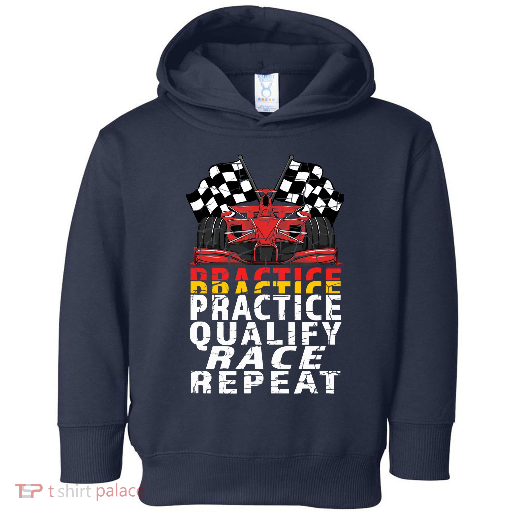 Open Wheel Formula Racing Car Practice Qualify Race Vintage Toddler Hoodie