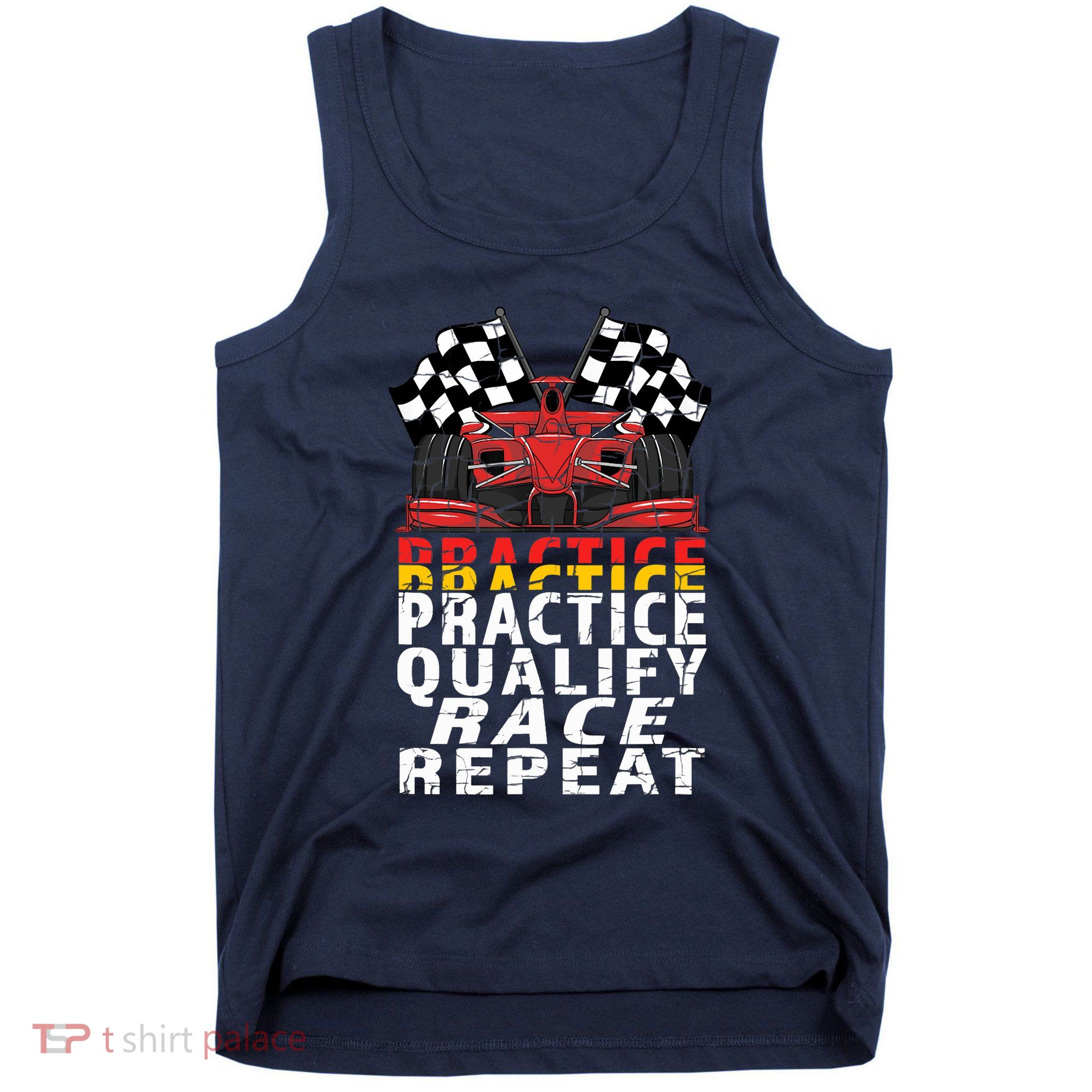 Open Wheel Formula Racing Car Practice Qualify Race Vintage Tank Top