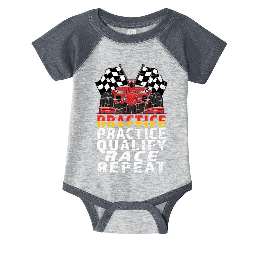Open Wheel Formula Racing Car Practice Qualify Race Vintage Infant Baby Jersey Bodysuit