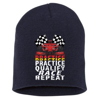 Open Wheel Formula Racing Car Practice Qualify Race Vintage Short Acrylic Beanie