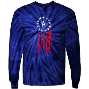 Old World Flag Tie-Dye Long Sleeve Shirt