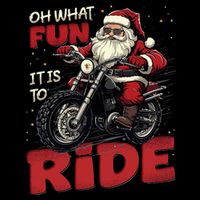 Oh What Fun It Is To Ride Funny Biker Santa On A Motorcycle Impact Tech Backpack