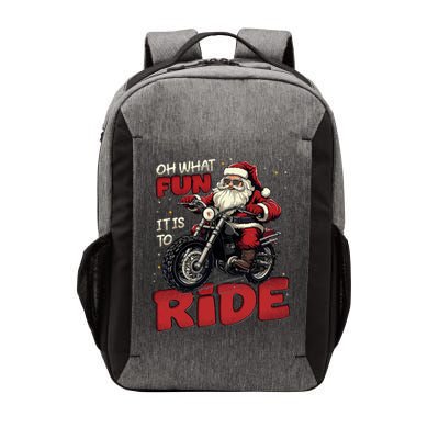 Oh What Fun It Is To Ride Funny Biker Santa On A Motorcycle Vector Backpack