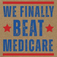 Official We Finally Beat Medicare Poltical Cotton Canvas Backpack
