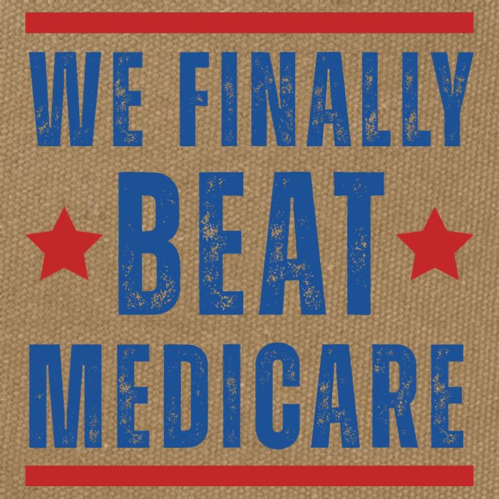Official We Finally Beat Medicare Poltical Cotton Canvas Backpack
