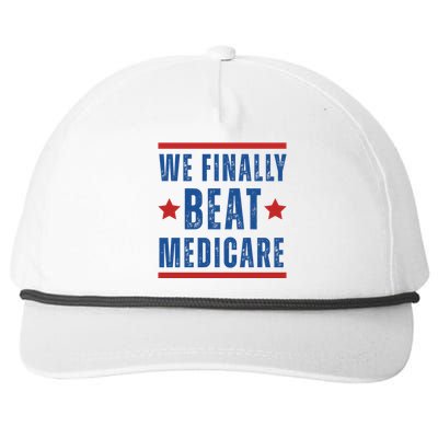 Official We Finally Beat Medicare Poltical Snapback Five-Panel Rope Hat