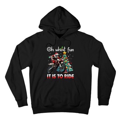 Oh What Fun It Is To Ride Motocross Christmas Hoodie