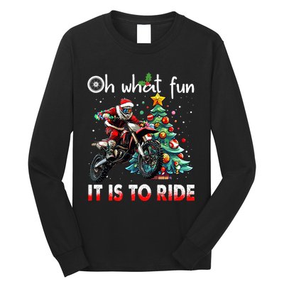 Oh What Fun It Is To Ride Motocross Christmas Long Sleeve Shirt