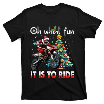 Oh What Fun It Is To Ride Motocross Christmas T-Shirt