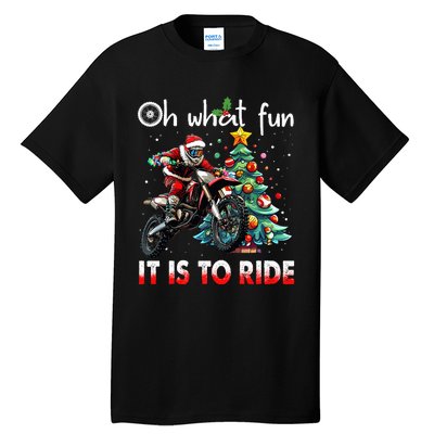 Oh What Fun It Is To Ride Motocross Christmas Tall T-Shirt