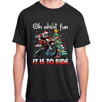 Oh What Fun It Is To Ride Motocross Christmas Adult ChromaSoft Performance T-Shirt