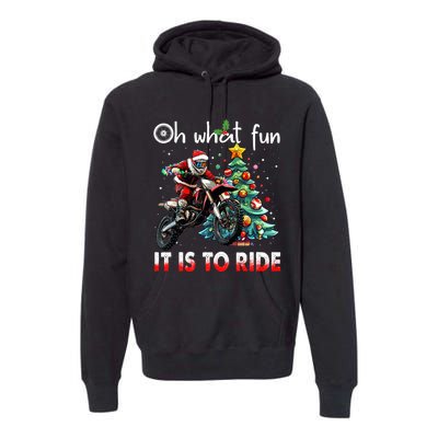 Oh What Fun It Is To Ride Motocross Christmas Premium Hoodie