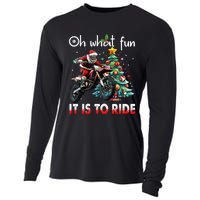 Oh What Fun It Is To Ride Motocross Christmas Cooling Performance Long Sleeve Crew