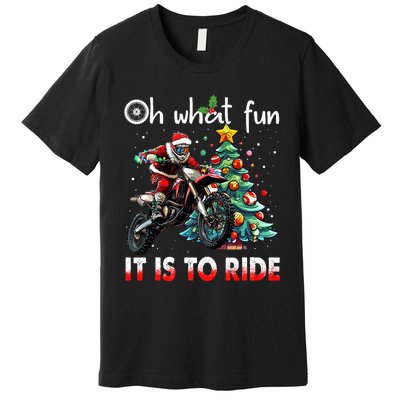 Oh What Fun It Is To Ride Motocross Christmas Premium T-Shirt