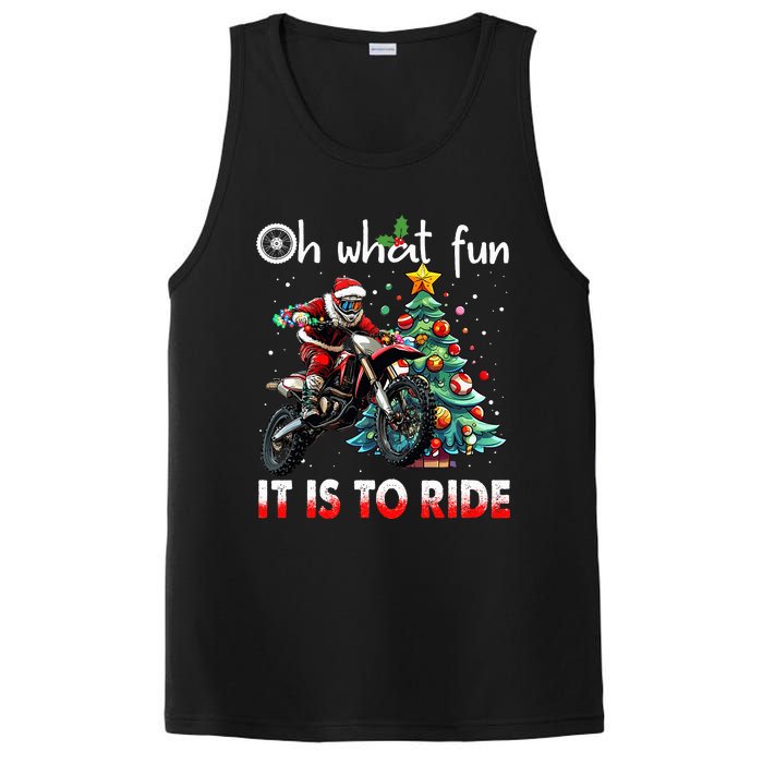 Oh What Fun It Is To Ride Motocross Christmas PosiCharge Competitor Tank