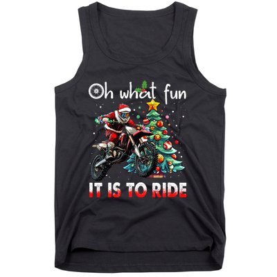 Oh What Fun It Is To Ride Motocross Christmas Tank Top