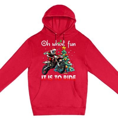 Oh What Fun It Is To Ride Motocross Christmas Premium Pullover Hoodie