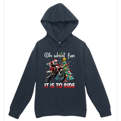 Oh What Fun It Is To Ride Motocross Christmas Urban Pullover Hoodie