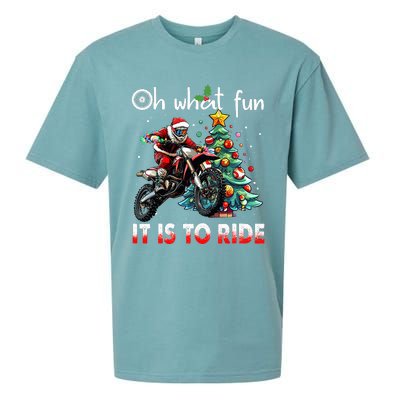 Oh What Fun It Is To Ride Motocross Christmas Sueded Cloud Jersey T-Shirt